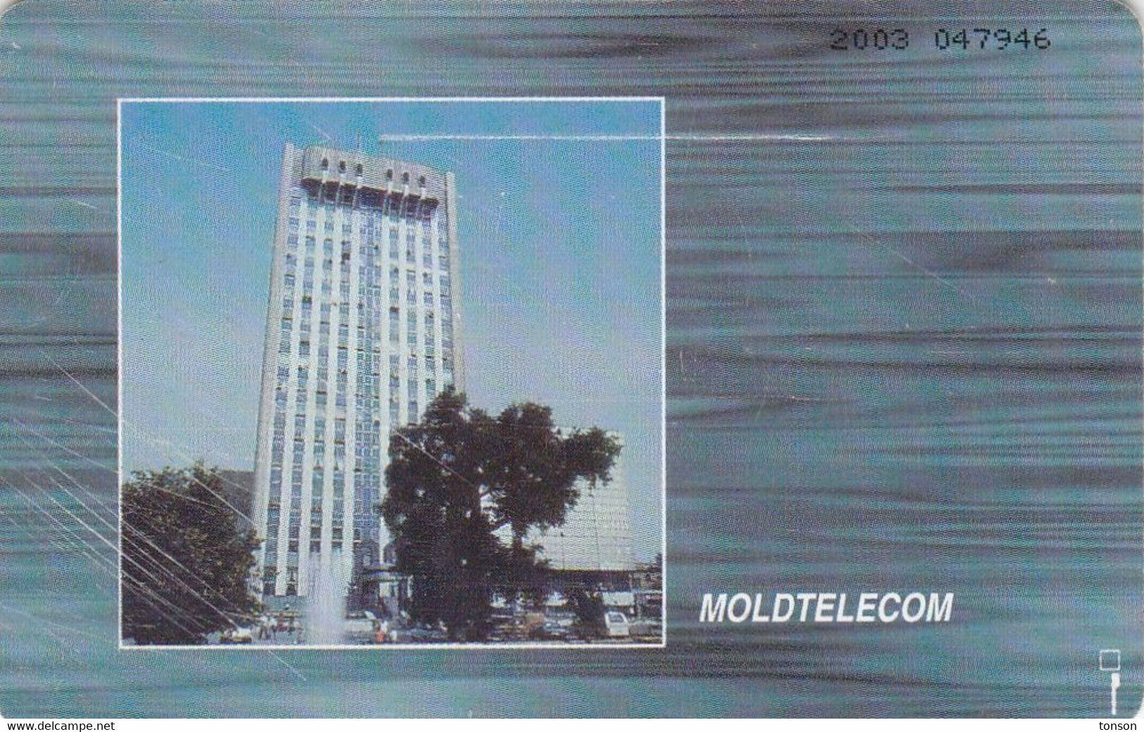 Moldova, MOL-M-16, 4th Issue (12/97),  Moldtelecom Building, Only 52.500 Issued, 2 Scans.   Code 2003 - Moldawien (Moldau)