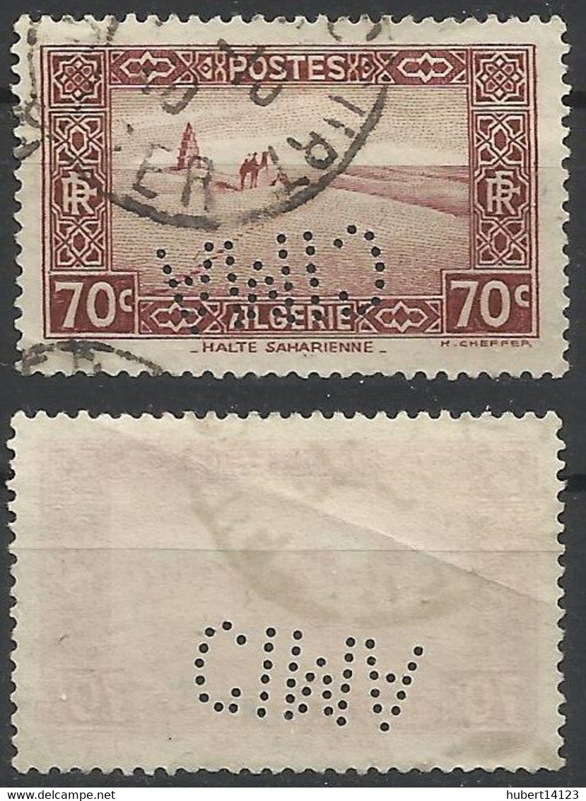 COLONIE ALGERIE N° 138 CIMA7 Indice 4 Perforé Perforés Perfins Perfin - Other & Unclassified