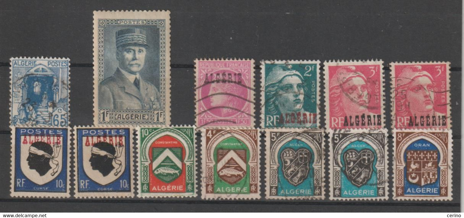 ALGERIA:  1938/48  VARI  -  INSIEME  13  VAL. L. + US. -  YV/TELL. 137//269 - Used Stamps