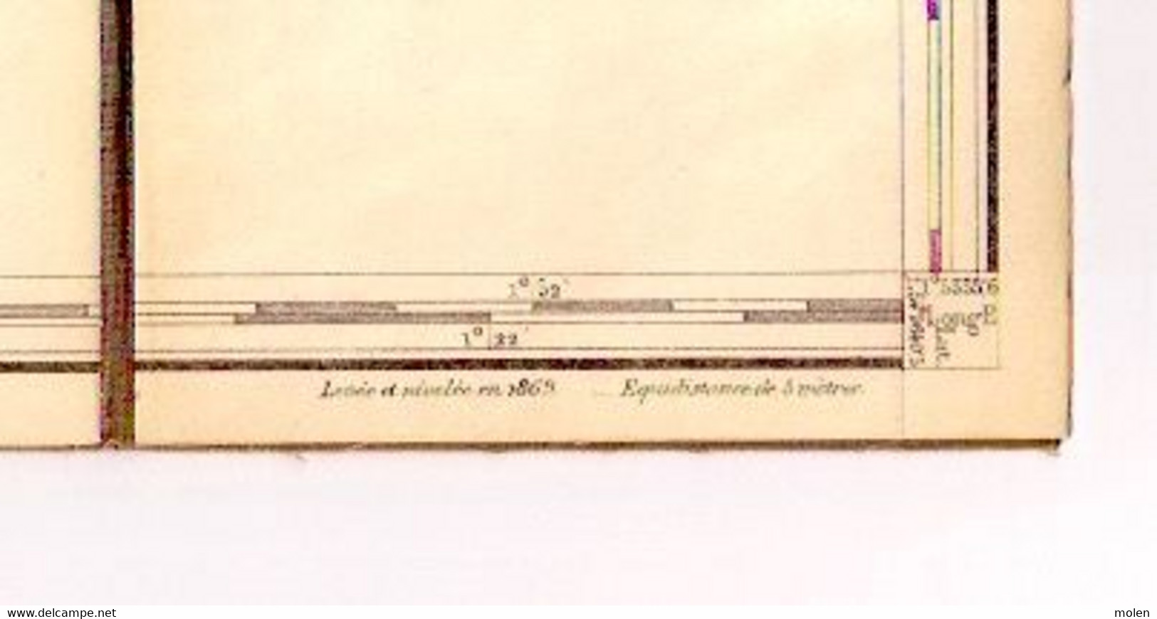 Situation 1869 MUSSON Trés Ancienne CARTE D ETAT MAJOR Militaire 71/7 Entoilée HALANZY BARANZY SIGNEULX Stafkaart S865 - Musson