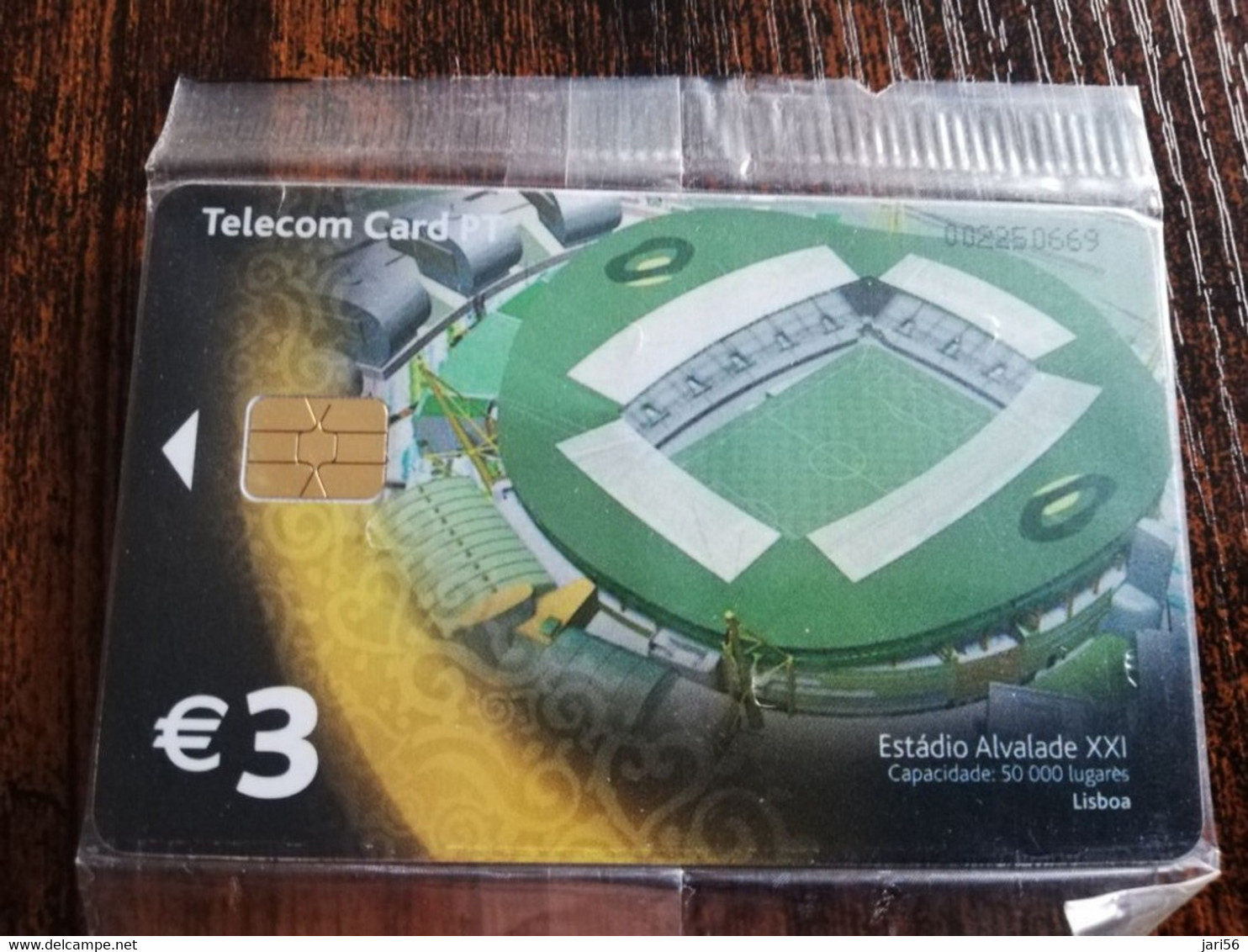 PORTUGAL   CHIPCARD  € 3,- ESTADIO ALVALADE LISBOA        MINT IN WRAPPER      **4378** - Portugal