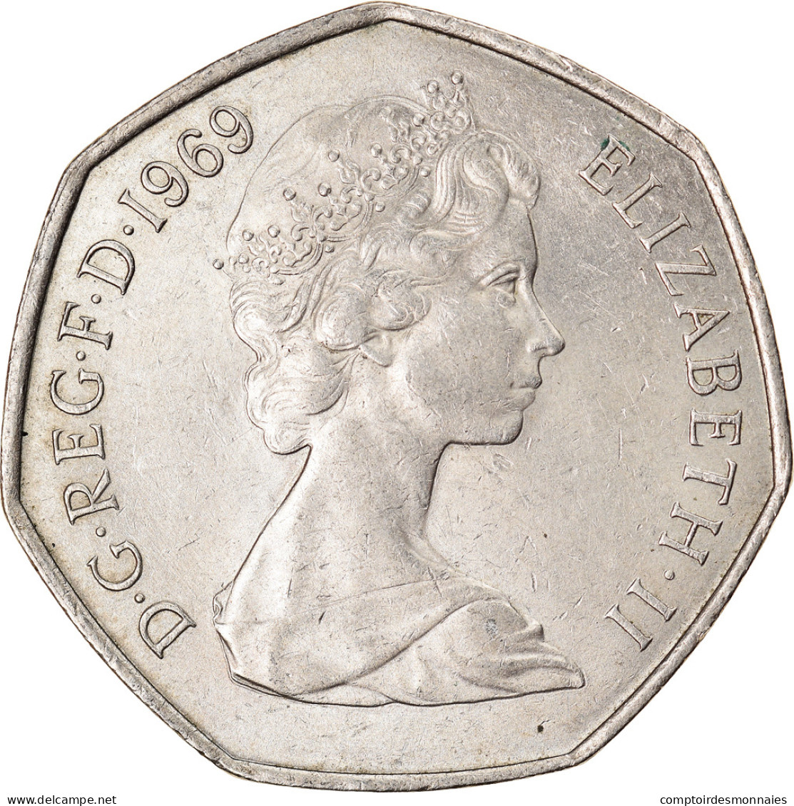 Monnaie, Grande-Bretagne, Elizabeth II, 50 New Pence, 1969, TTB+, Copper-nickel - Autres & Non Classés