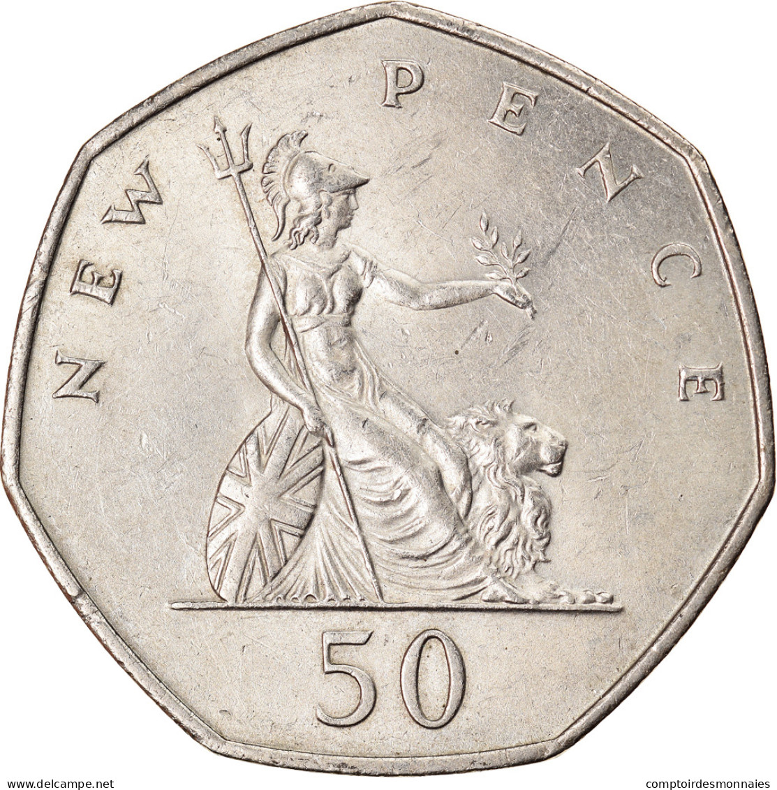 Monnaie, Grande-Bretagne, Elizabeth II, 50 New Pence, 1969, TTB+, Copper-nickel - Other & Unclassified
