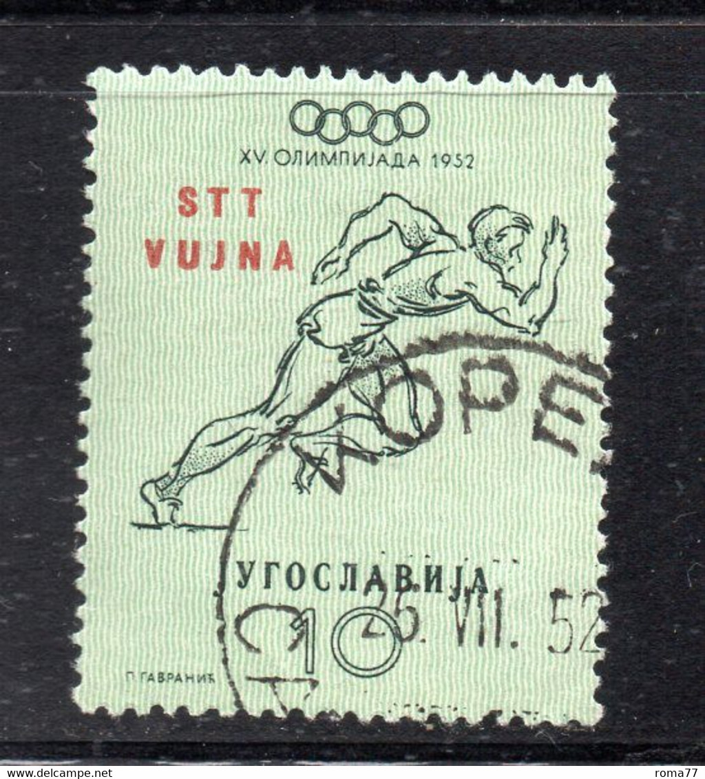 1612 490 - TRIESTE B STT VUJNA 1952 , OLIMPIADI Il N. 57 Usato. - Oblitérés