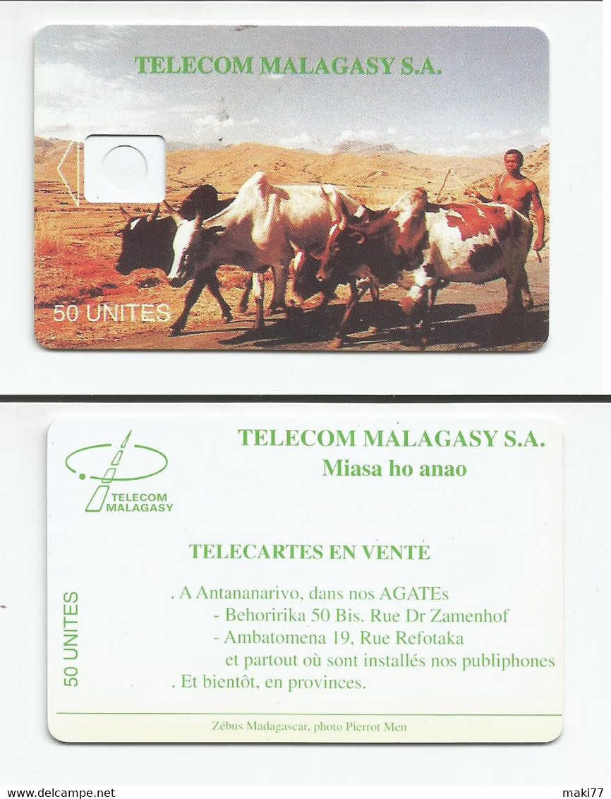 *** RARE *** MADAGASCAR MADAGASKAR   MATRICE NEUVE MDG07 SANS PUCE   /  MALAGASY  Card Without Chip  ZEBU - Madagascar