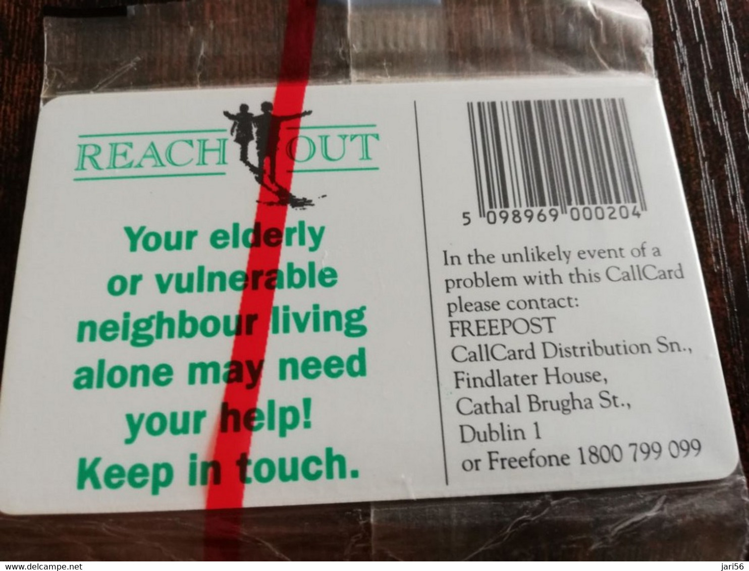 IRELAND /IERLANDE   CHIPCARD 20  UNITS   REACH OUT BE A GOOD NEIGHBOUR       MINT CARD IN WRAPPER   ** 4390** - Ierland