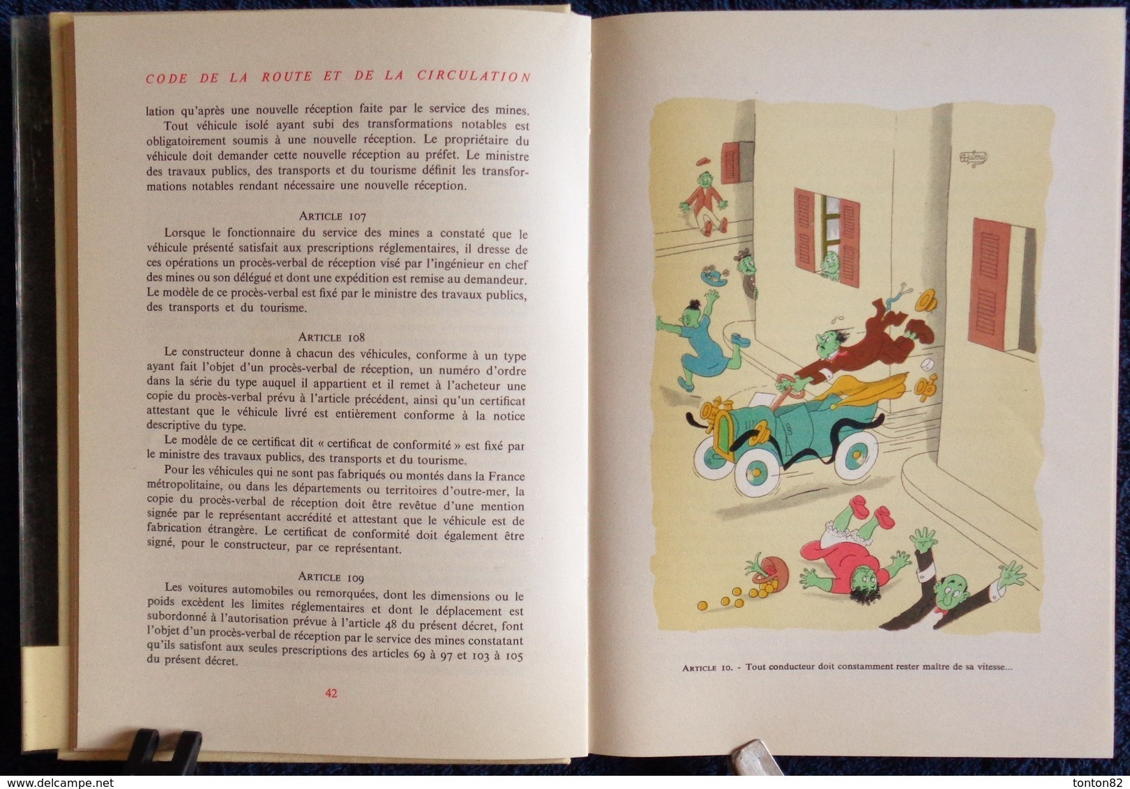 Code de la route - Illustré par DUBOUT - Maurice Gonon, Éditeur - ( 1959 ) - RARE ! - Tirage très limité . TBE .