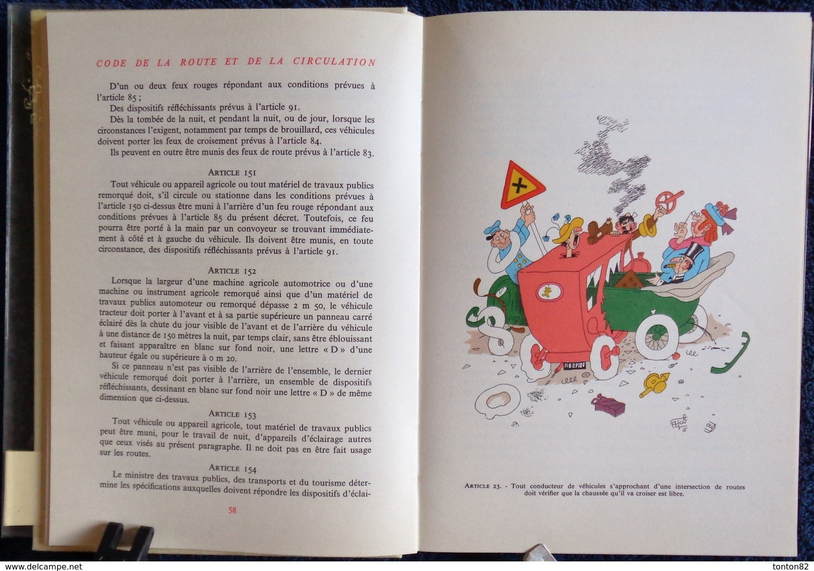 Code de la route - Illustré par DUBOUT - Maurice Gonon, Éditeur - ( 1959 ) - RARE ! - Tirage très limité . TBE .