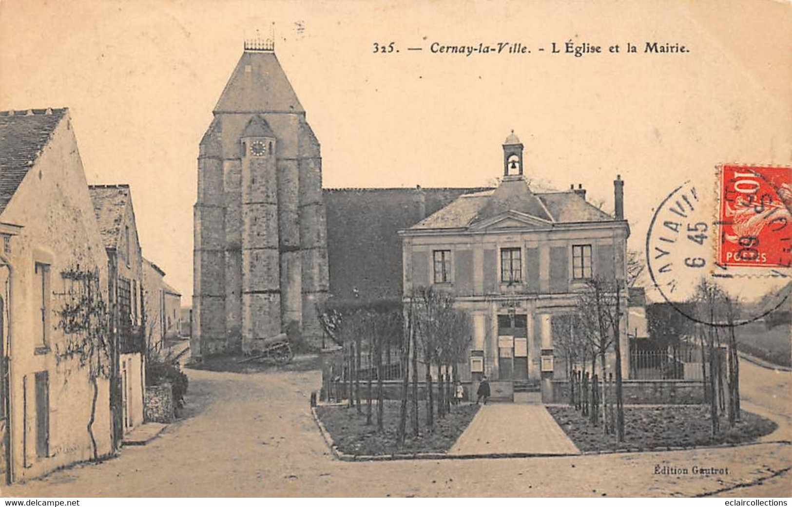 Cernay-la-Ville           78              L'église  Et La Mairie       (voir Scan) - Cernay-la-Ville