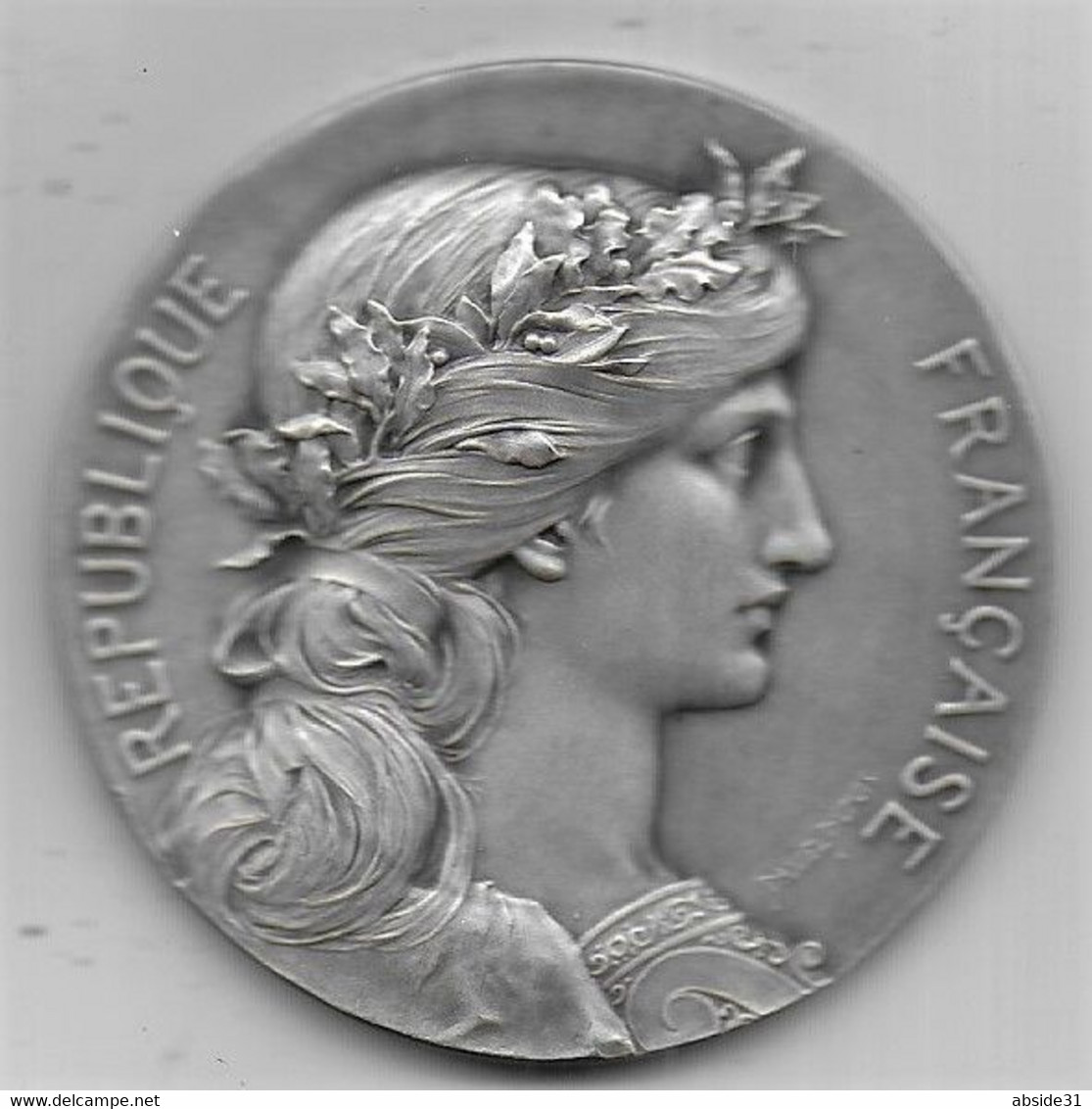 Grande Médaille En Bronze Argenté -  Souvenir De La Grande Guerre  1919 - Loi Du 5 Août 1914 - Frankreich