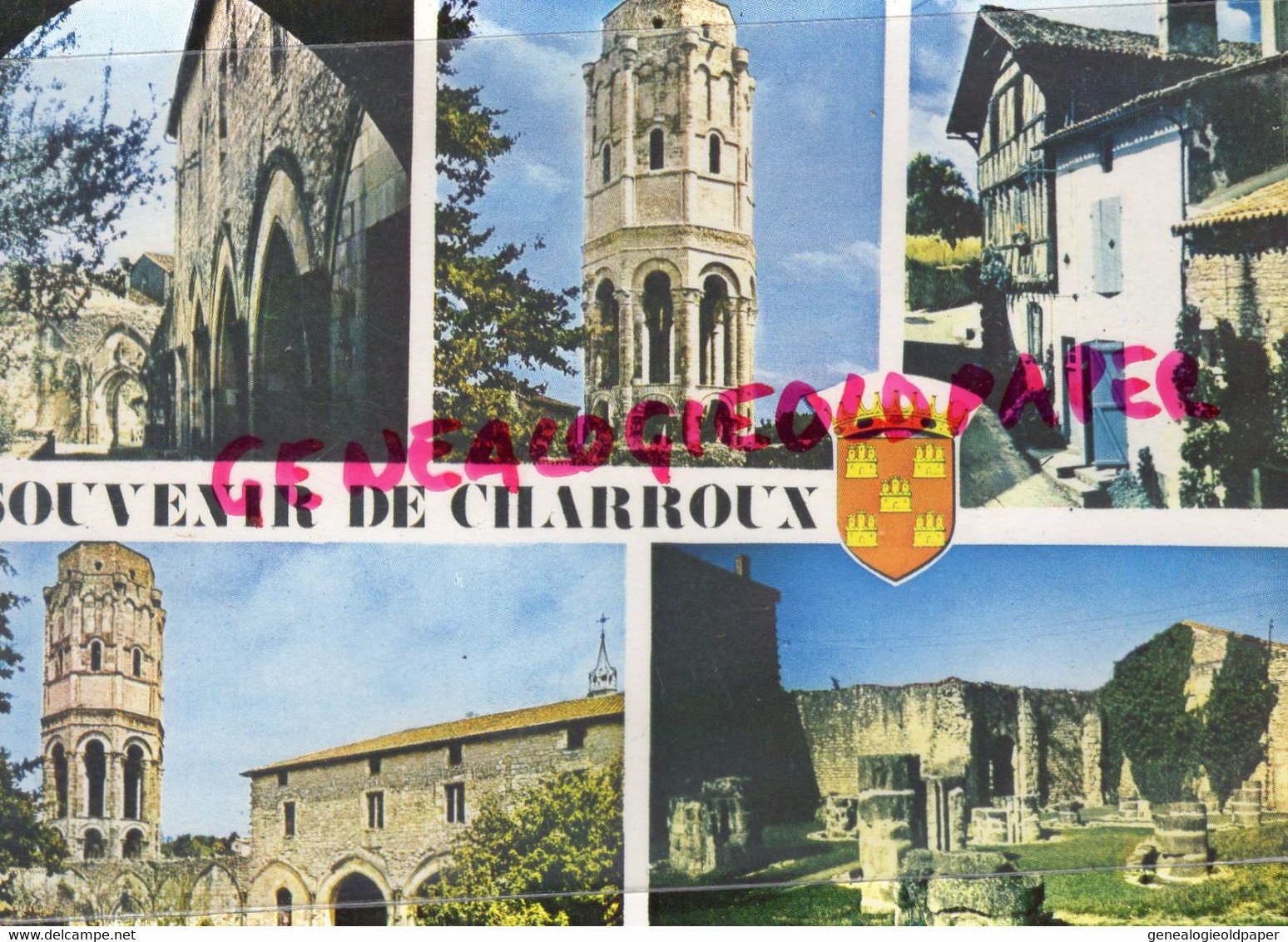86- CHARROUX - VESTIGES DU CLOITRE- LA TOUR CHARLEMAGNE - ABBAYE  - VIENNE - Charroux