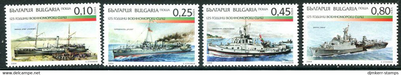 BULGARIA 2004 125th Anniversary Of Bulgarian Navy MNH / **.  Michel 4665-68 - Nuevos