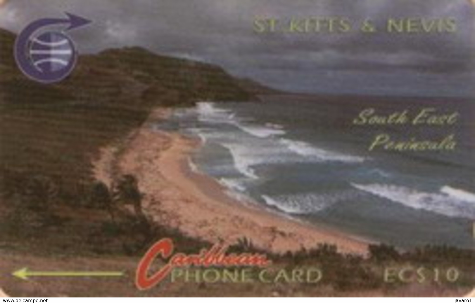 STKITTS : 003BA EC$10 South East Peninsula 3CSKx (no Letter!) USED - St. Kitts En Nevis