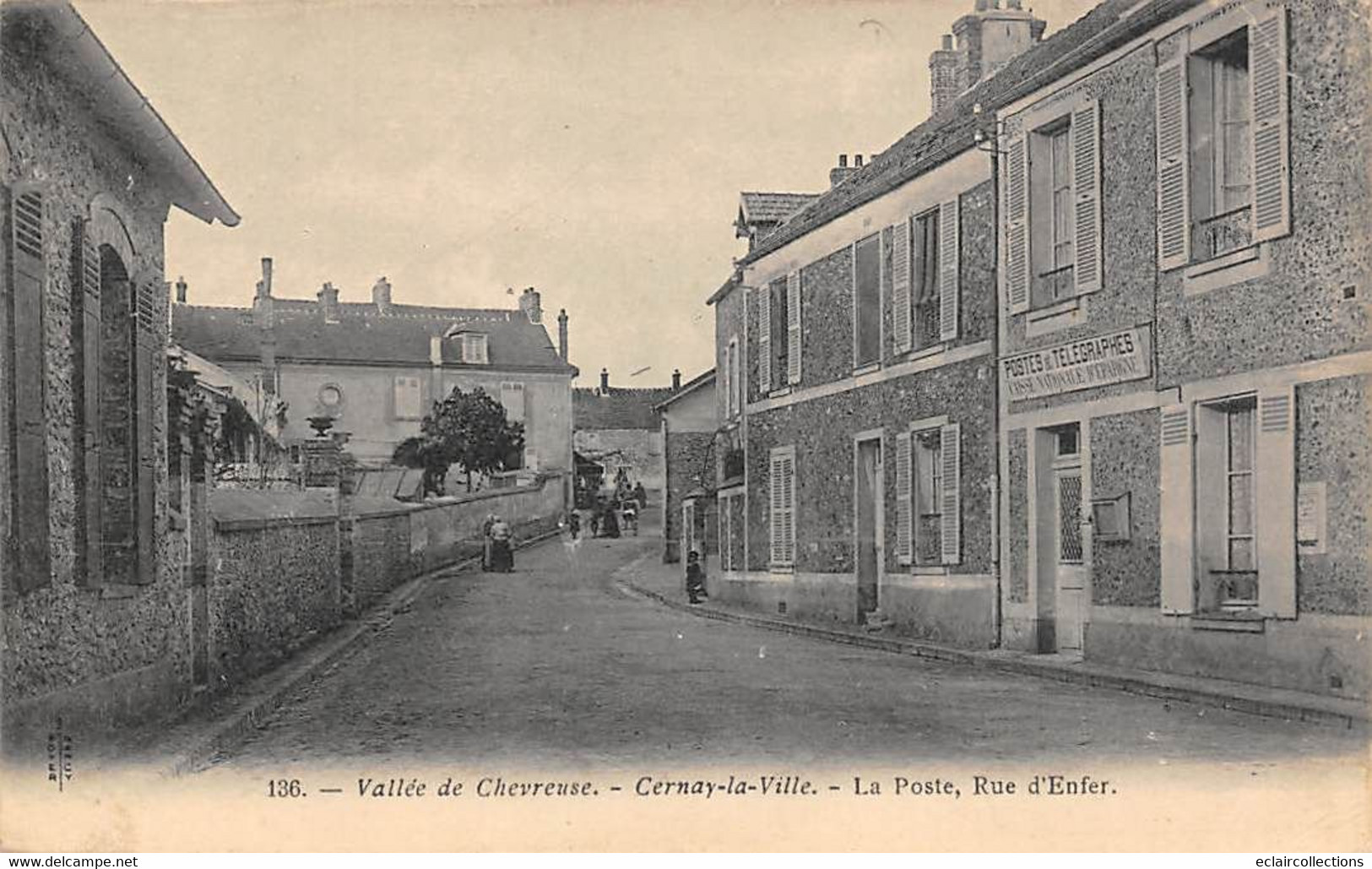 Cernay-la-Ville           78          La Poste Et Rue D'Enfer   (voir Scan) - Cernay-la-Ville