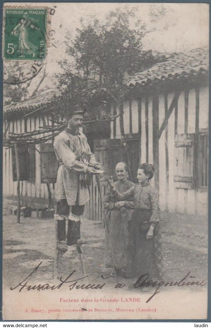 Facteur Dans La Grande Lande , Landes , Animée - Sonstige & Ohne Zuordnung