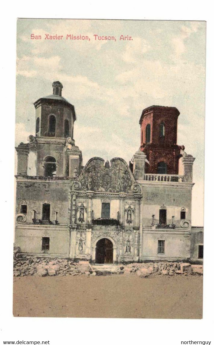 TUSCON, Arizona, USA, San Xavier Mission Old UB Postcard - Tucson