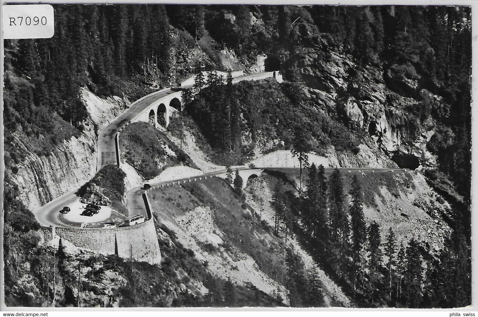 Die Sustenstrasse Oberhalb Gadmen - Wendeplatte U. Tunnel - Postauto - Gadmen 