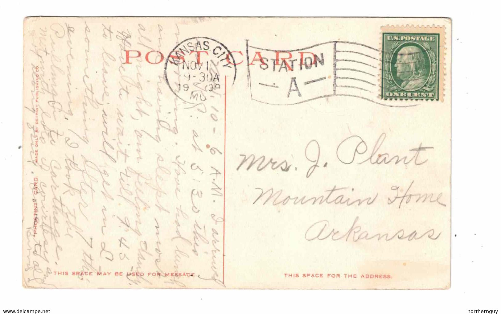 KANSAS CITY, Missouri, USA, Willis Wood Theatre, 1909 Postcard - Kansas City – Missouri