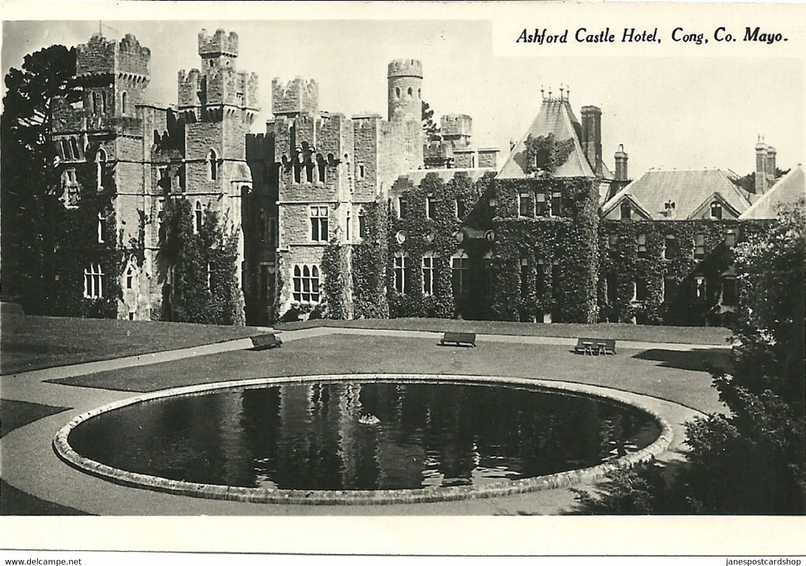 REAL PHOTOGRAPHIC POSTCARD - ASHFORD CASTLE HOTEL - CONG. CO. MAYO - Mayo