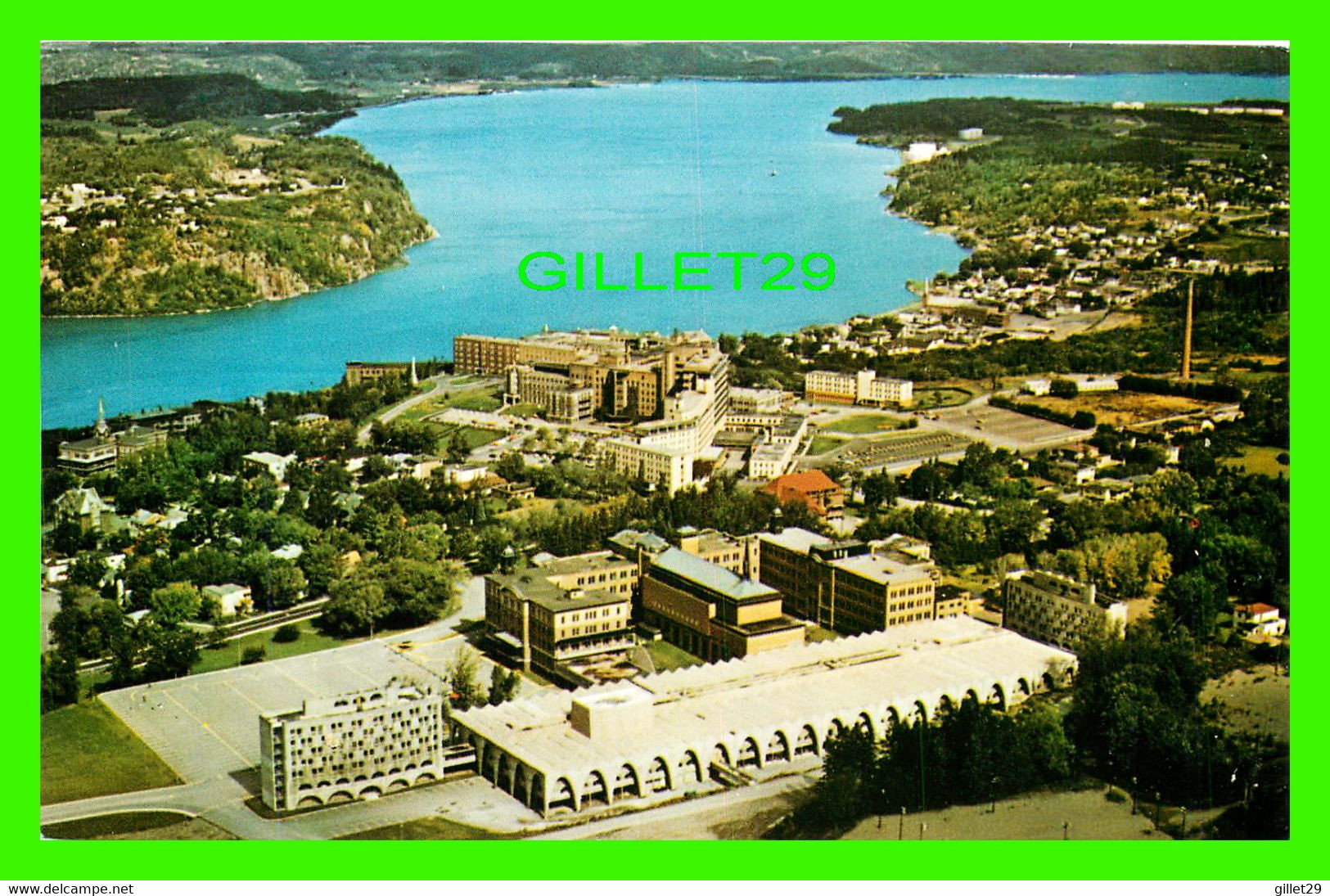 CHICOUTIMI, QUÉBEC - VUE AÉRIENNE DE LA VILLE - ÉDITÉE PAR ELLEFSEN LTÉE - - Chicoutimi