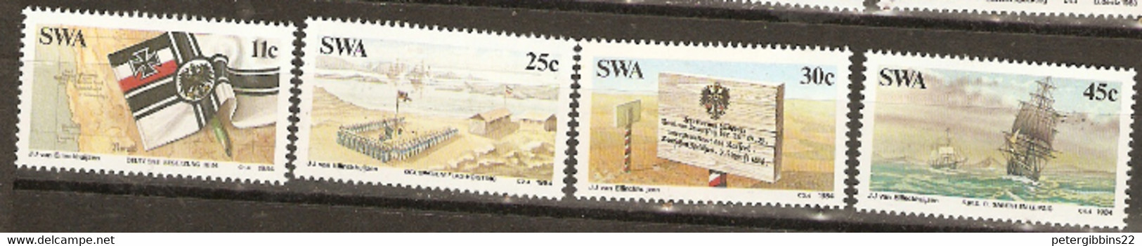South West Africa  1984  SG  431-4   Centenary  German Occupation   Unmounted Mint - Africa Del Sud-Ovest (1923-1990)