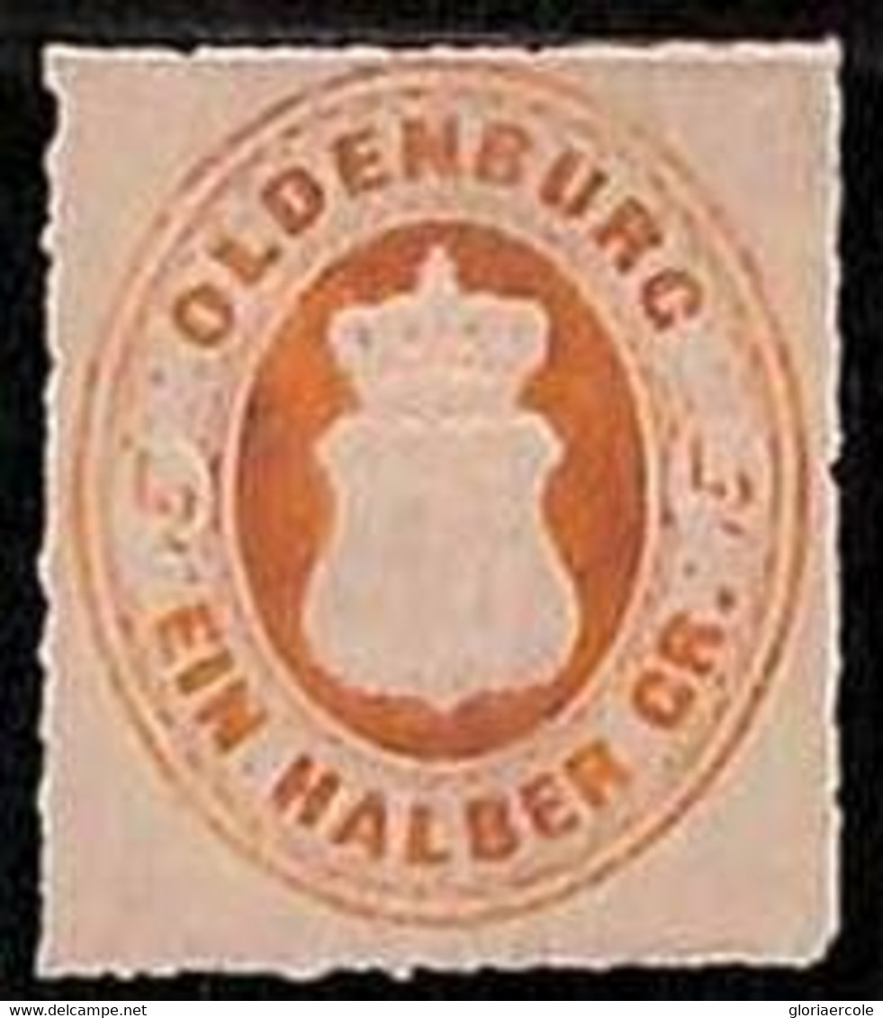 94904 -1n  - GERMANY Oldenburg - STAMP  -  Michel  #  16A  - Mint Hinged MH Very Fine - Oldenburg