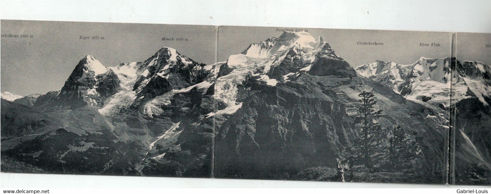 Panorama Von Mürren - Vier Postkarten - Phoptographie Gabler Interlaken - Interlaken