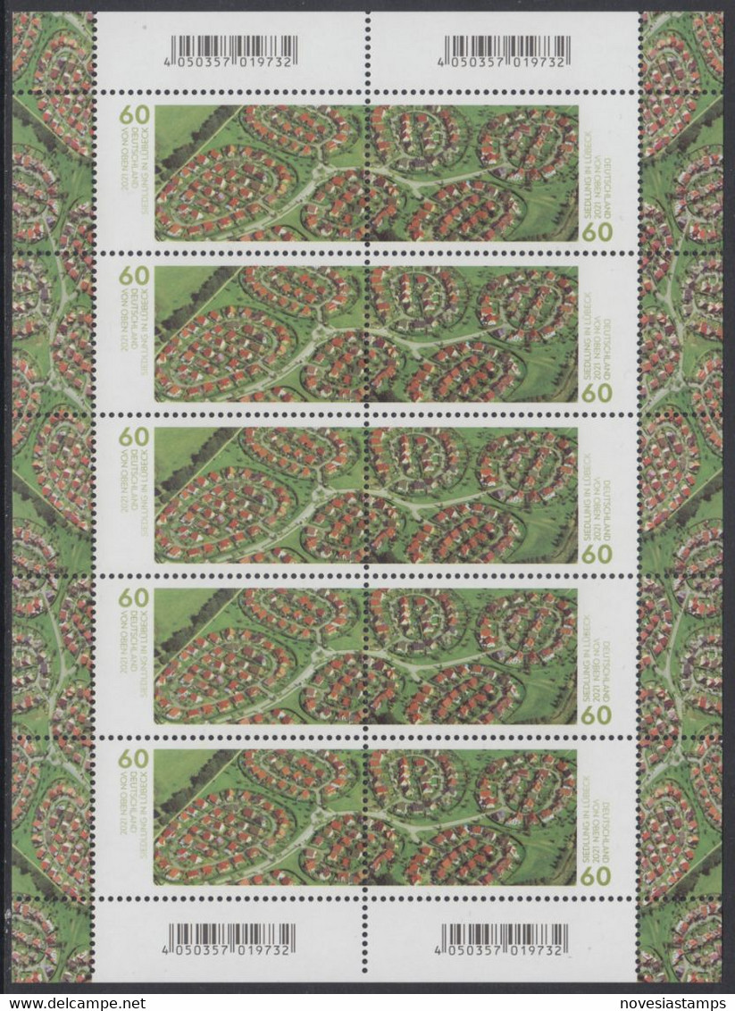 !a! GERMANY 2021 Mi. 3580-3581 MNH SHEET(10) - Lübeck - 2011-2020