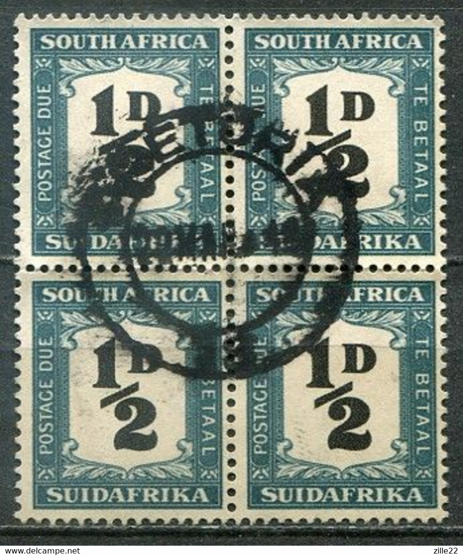 Union Of South Africa Postage Due, Südafrika Portomarken Mi# 34 Gestempelt/used - 4block - Portomarken