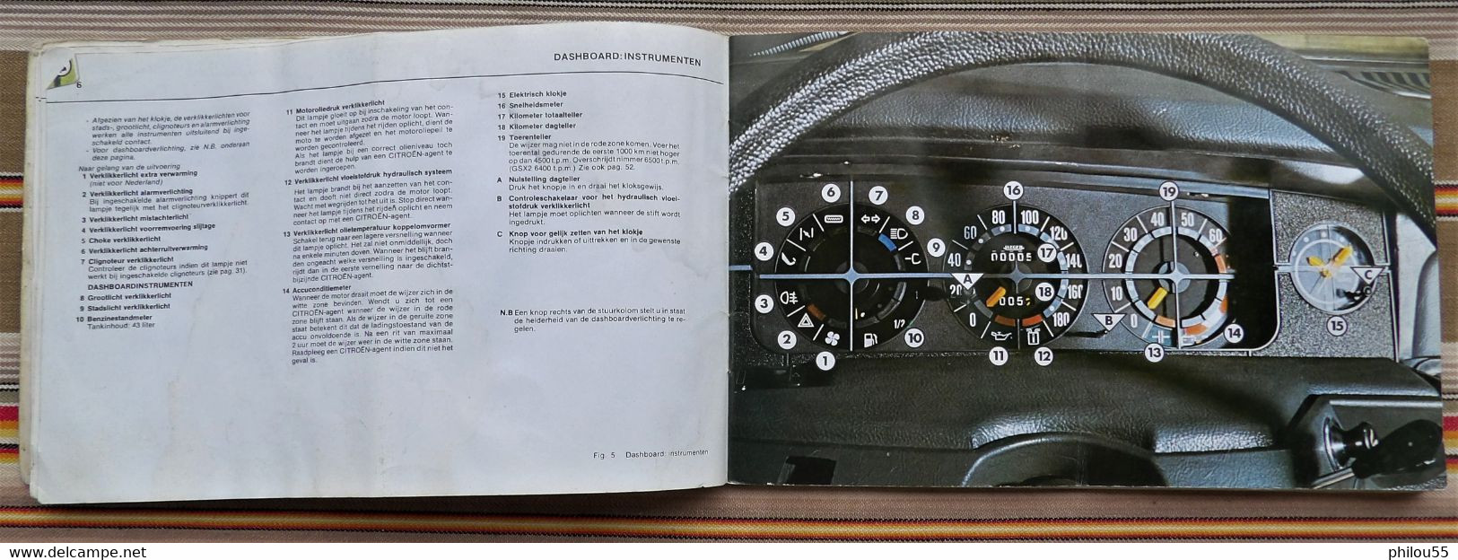 Livret  Instructieboekje CITROEN GS 1976