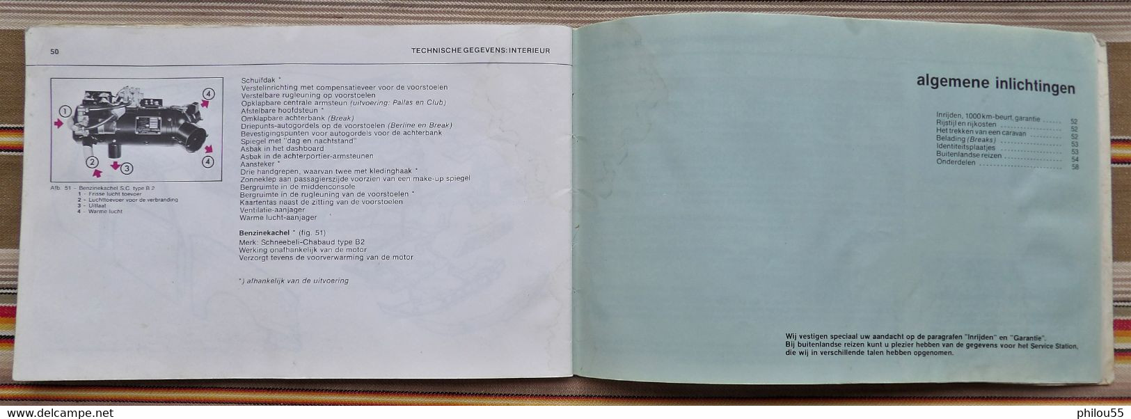 Livret  Instructieboekje CITROEN GS 1976