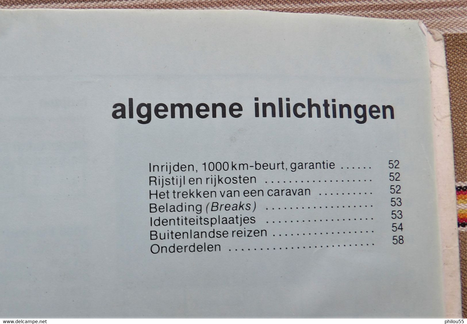 Livret  Instructieboekje CITROEN GS 1976