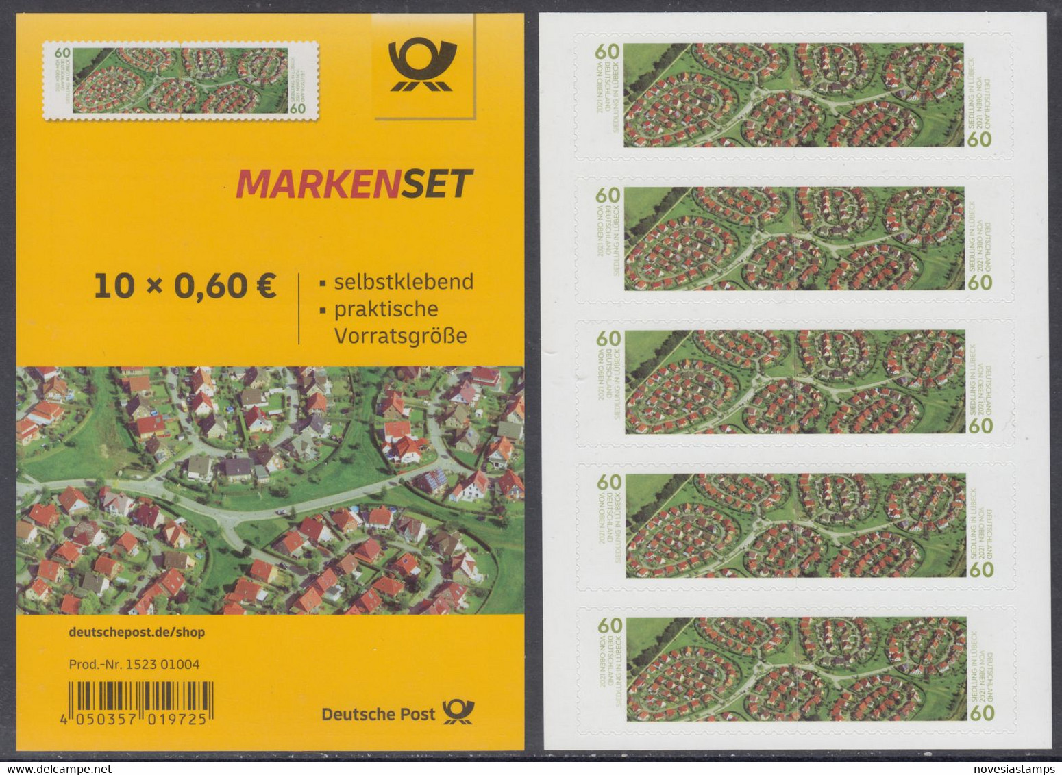 !a! GERMANY 2021 Mi. 3583-3584 MNH BOOKLET(10) (self-adhesive) - Lübeck - 2021-…