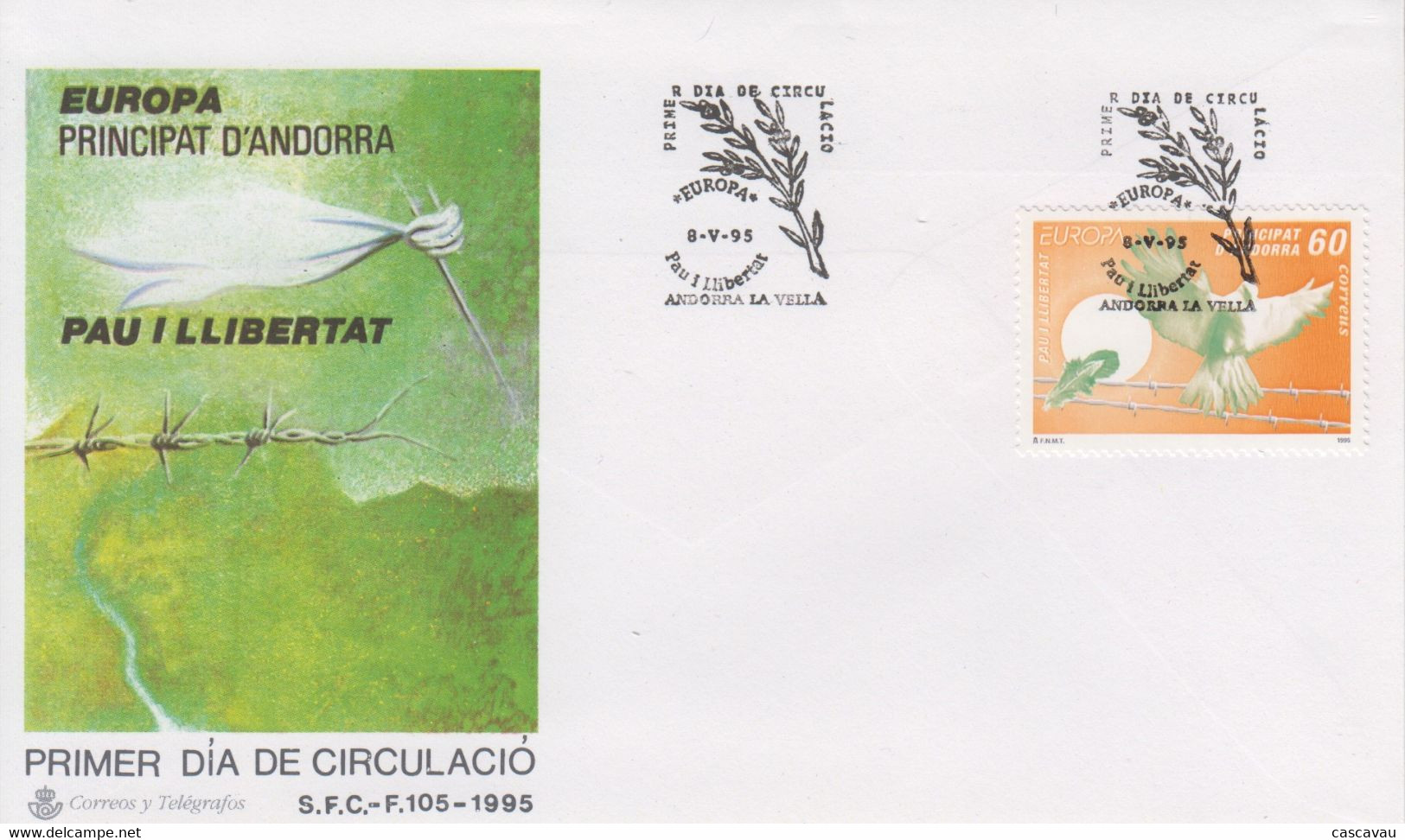 Enveloppe  FDC  1er  Jour   ANDORRA   ANDORRE     EUROPA    1995 - Other & Unclassified