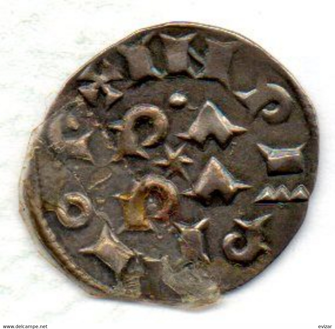 ITALIAN STATES - PAVIA, 1 Denar, Silver, Year 11th Century, King Arduino (1002-14). Broken & Stuck. - Otros & Sin Clasificación