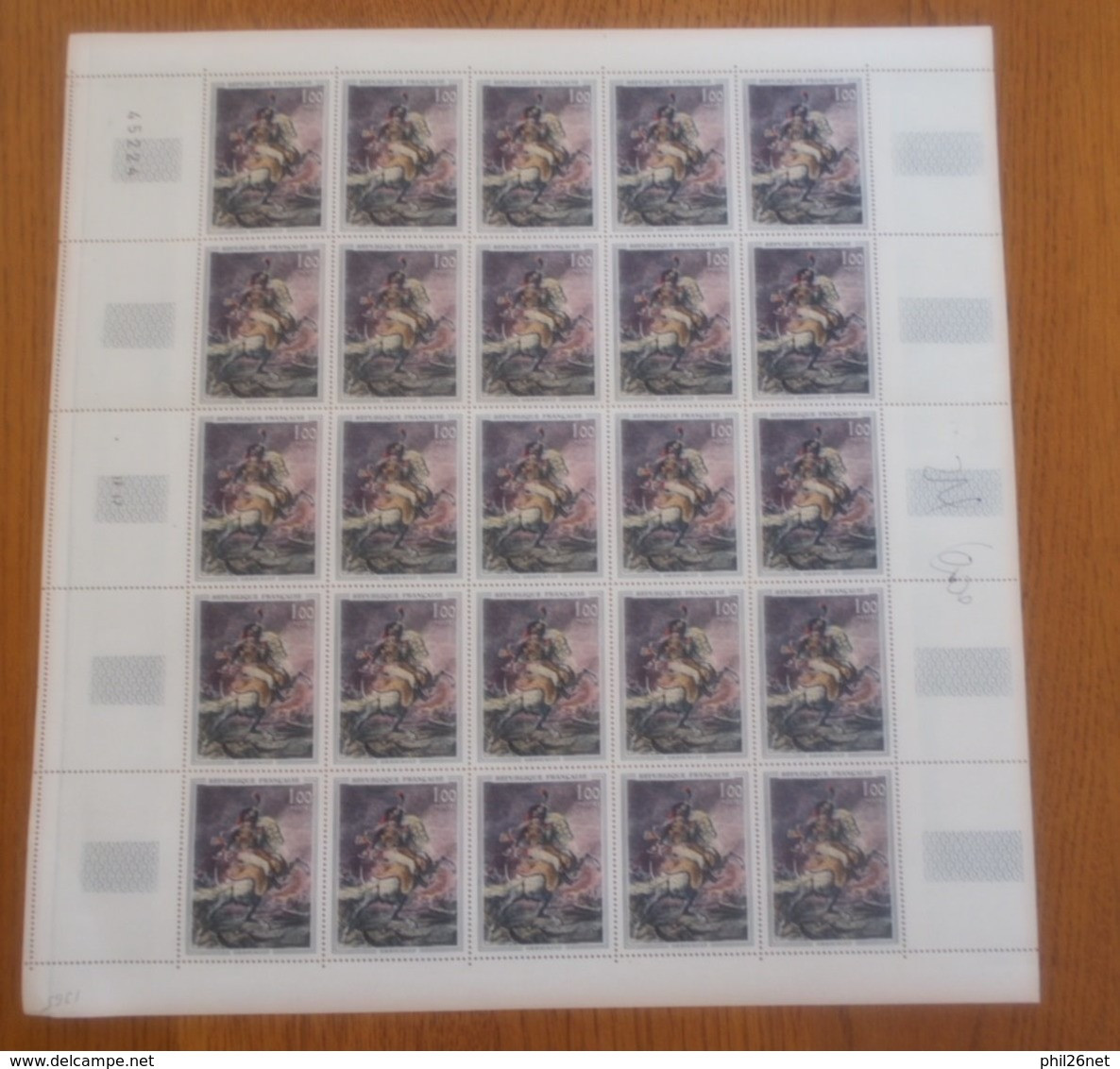 Feuilles Entières N° 1363 à 1365 Tableaux 1962  Neufs * * TB = MNH VF  - Full Sheets