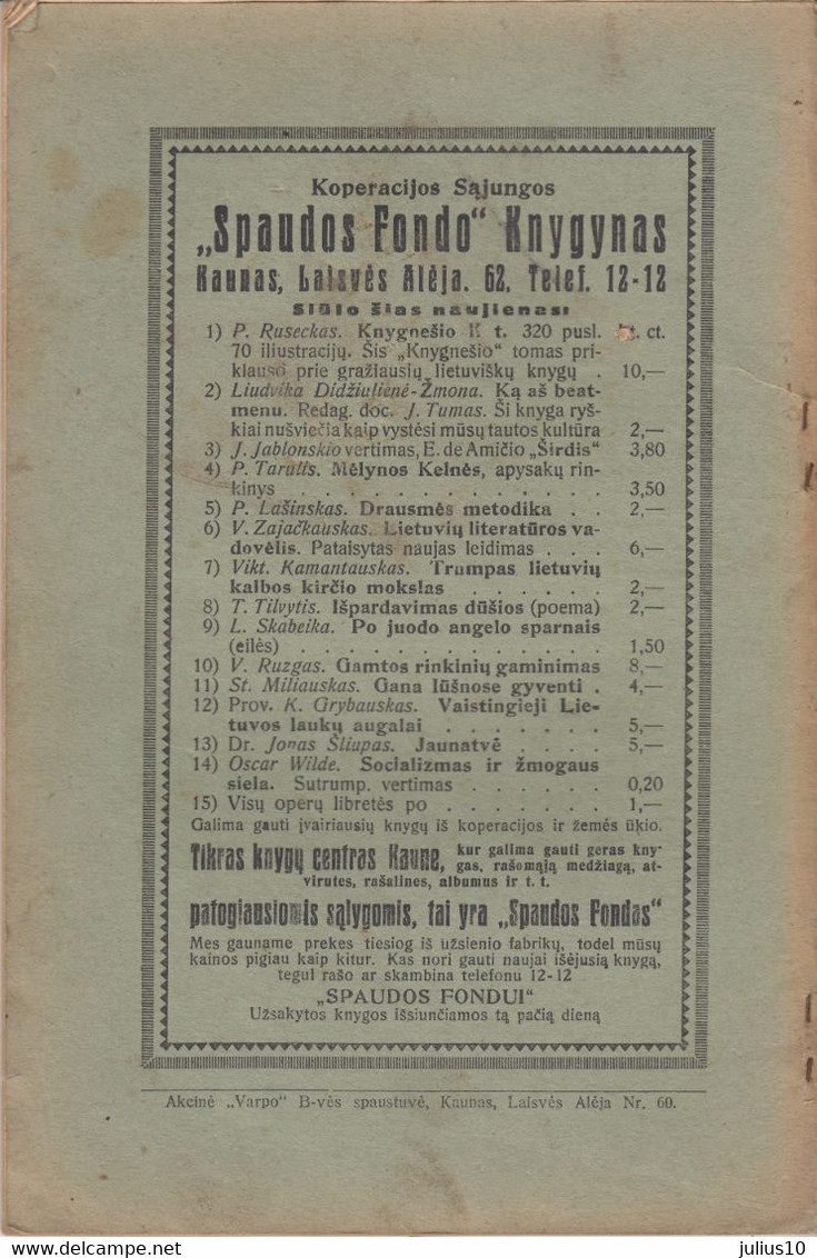 Magazine Lithuania Mokykla Ir Gyvenimas. 1928 / 2(59) - Zeitungen & Zeitschriften