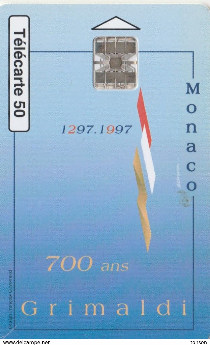 Monaco, MF43, 50 Units, 700 Ans Grimaldi, 2 Scans.   BN: C6A167730 - Monace