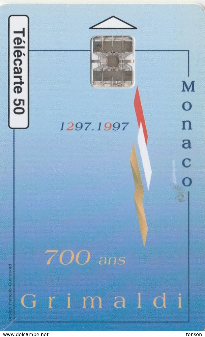 Monaco, MF43, 50 Units, 700 Ans Grimaldi, 2 Scans.   BN: C6A167730 - Monaco