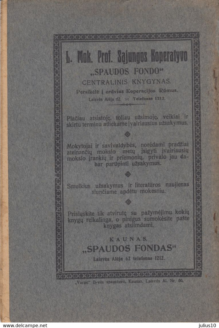 Magazine Lithuania Mokykla Ir Gyvenimas. 1924 / 3(35) - Revues & Journaux