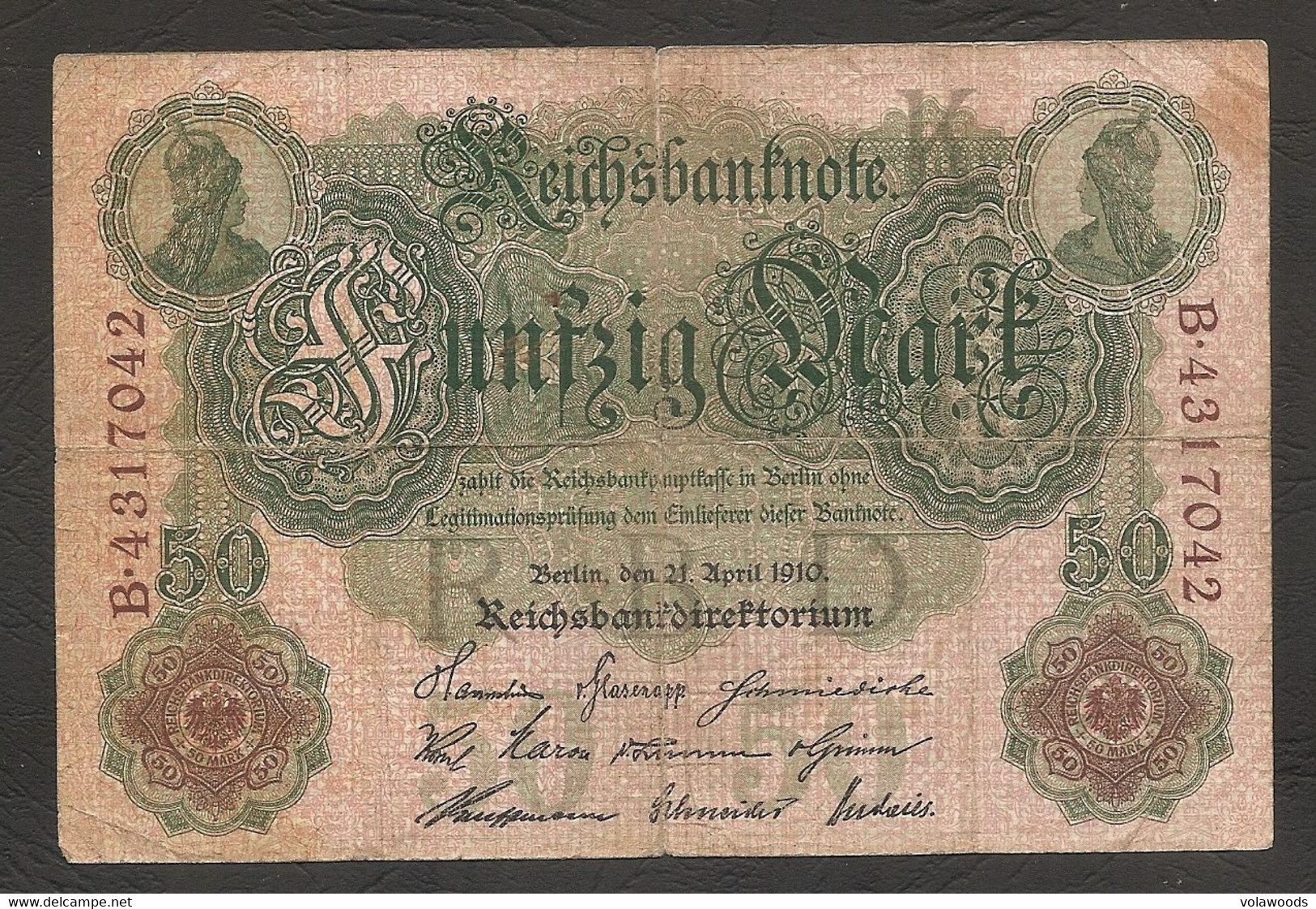Germania - Banconota Circolata Da 50 Marchi P-41 - 1910 #17 - 50 Mark