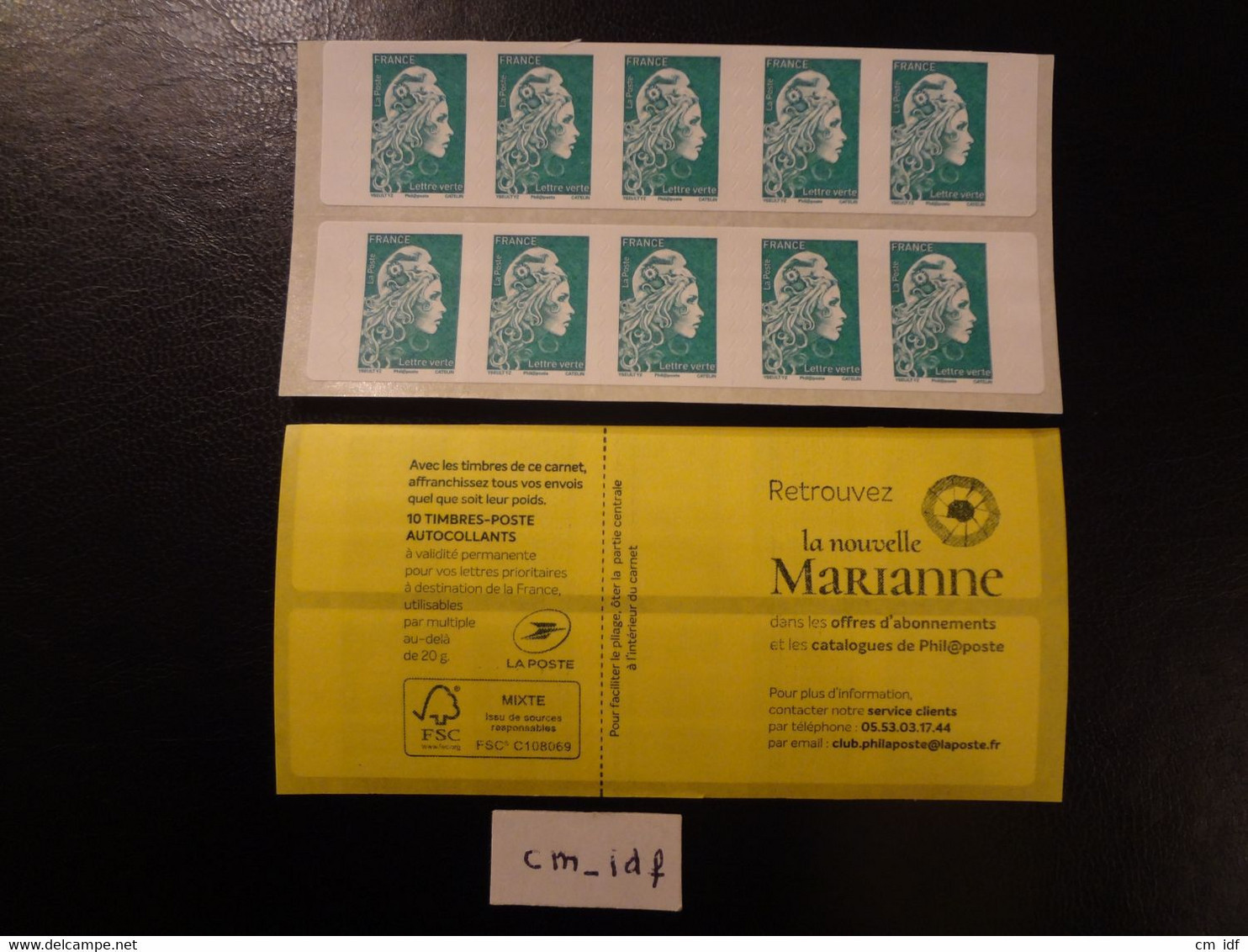 2020  VARIÉTÉ CARNET SAGEM MARIANNE L'ENGAGÉE LETTRE VERTE ERREUR DE COUVERTURE - Autres & Non Classés