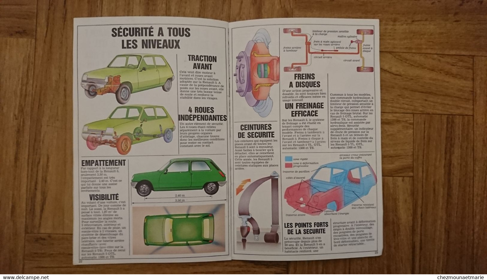 VOITURE RENAULT 5 ANNEE MODELES 1979 - LIVRET DE 31 PAGES FOURNI PAR REGIE A BOULOGNE