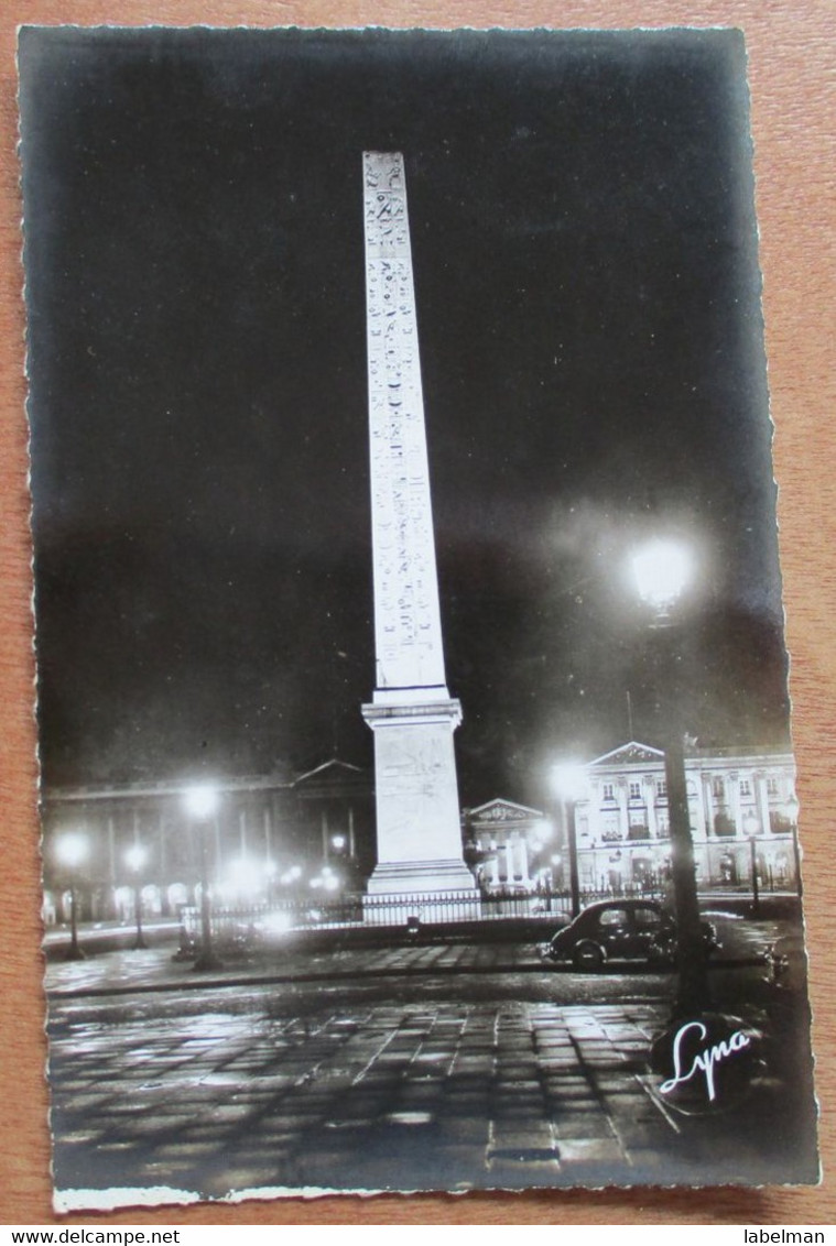 FRANCE PARIS LA NUIT PLACE DE LA CONCORDE OBELISQUE MADELEINE CHURCH POSTCARD ANSICHTSKARTE PICTURE CARTOLINA PHOTO CARD - Grugies