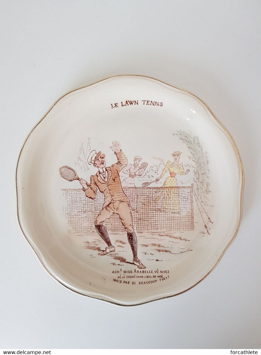 Lawn Tennis - Assiette Faïence Lunéville - Altri & Non Classificati