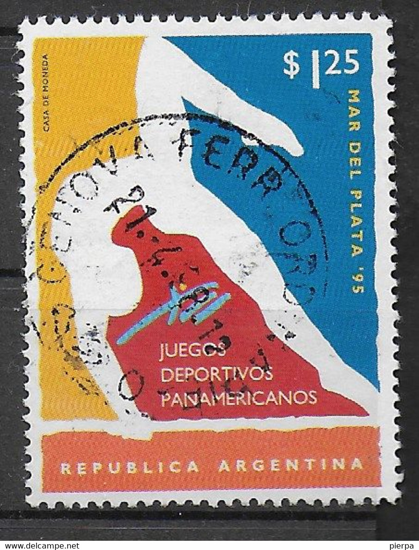 ARGENTINA - 1995 - GIOCHI SPORTIVI PANAMERICANI - GINNASTICA - $1,25 - USATO  (YVERT 1870 - MICHEL 2234) - Oblitérés