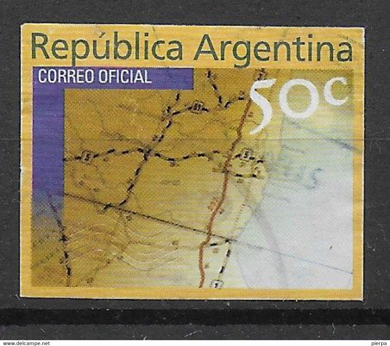 ARGENTINA - 1999 - CARTE GEOGRAFICHE - 50 C- USATO (YVERT 2093 - MICHEL 2487) - Used Stamps