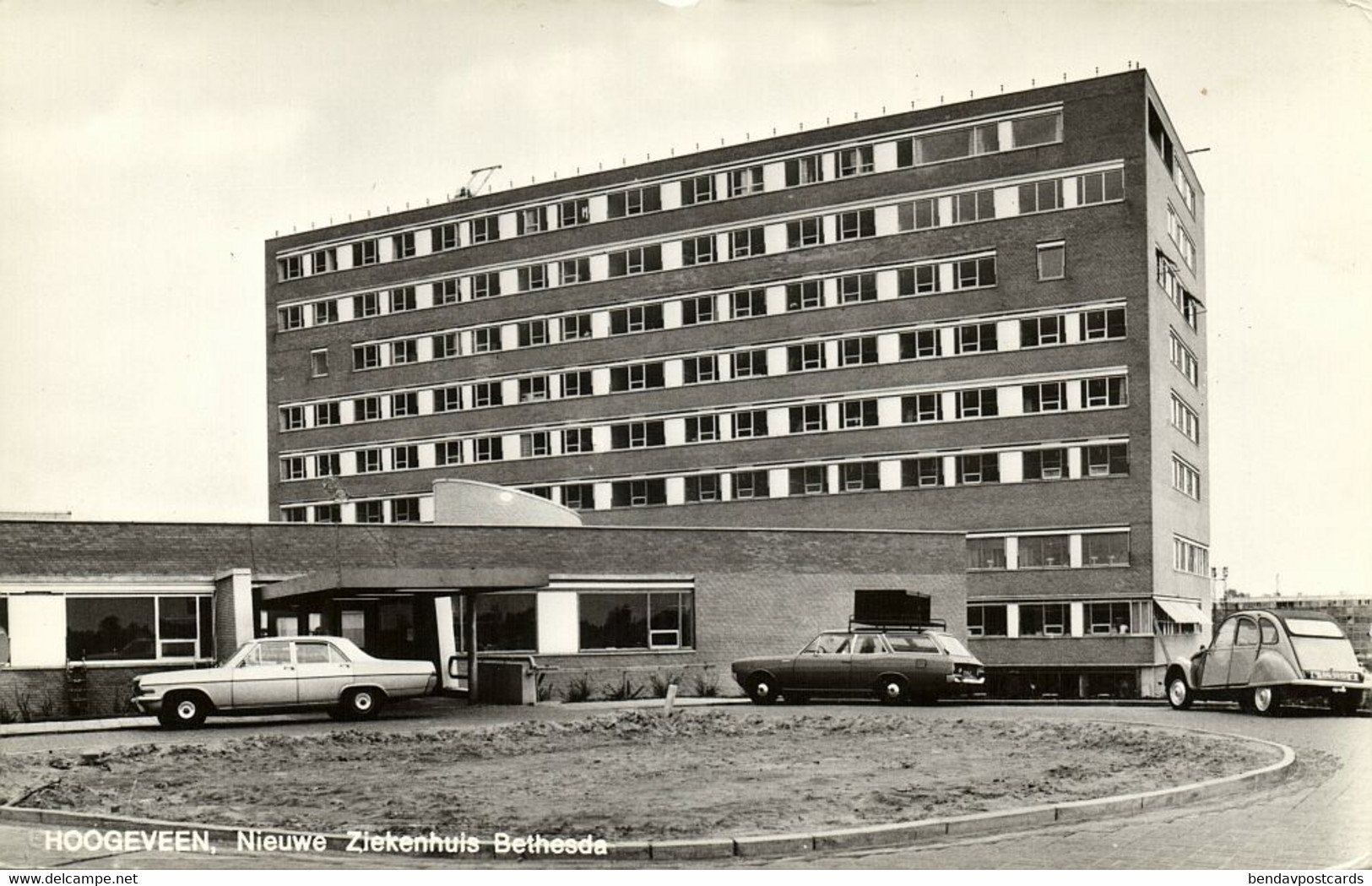 Nederland, HOOGEVEEN, Nieuwe Ziekenhuis Bethesda, 2CV Eentje (1950s) Ansichtkaart - Hoogeveen