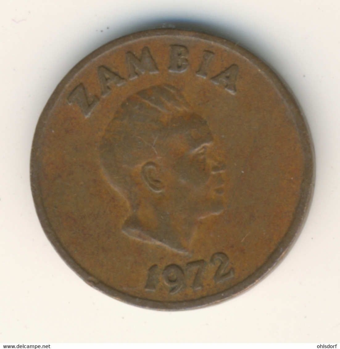 ZAMBIA 1972: 1 Ngwee, KM 9 - Zambie