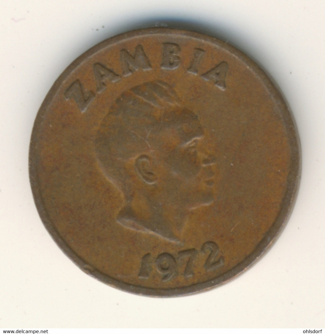 ZAMBIA 1972: 1 Ngwee, KM 9 - Zambia